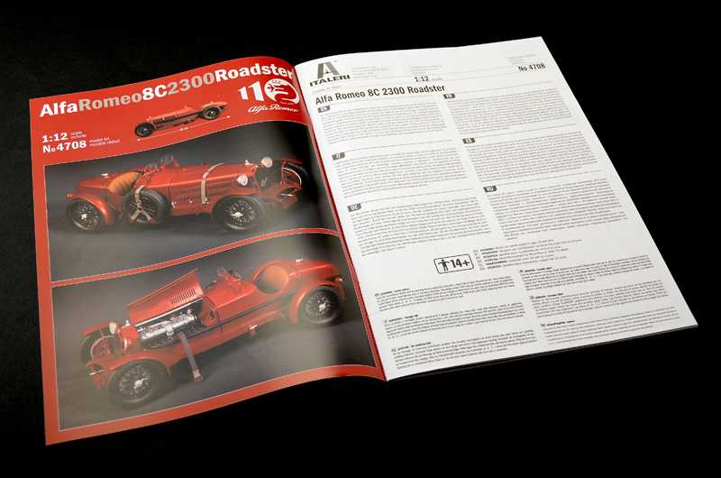 Model Kit auto 4708 - Alfa Romeo 8C 2300 Roadster (1:12)