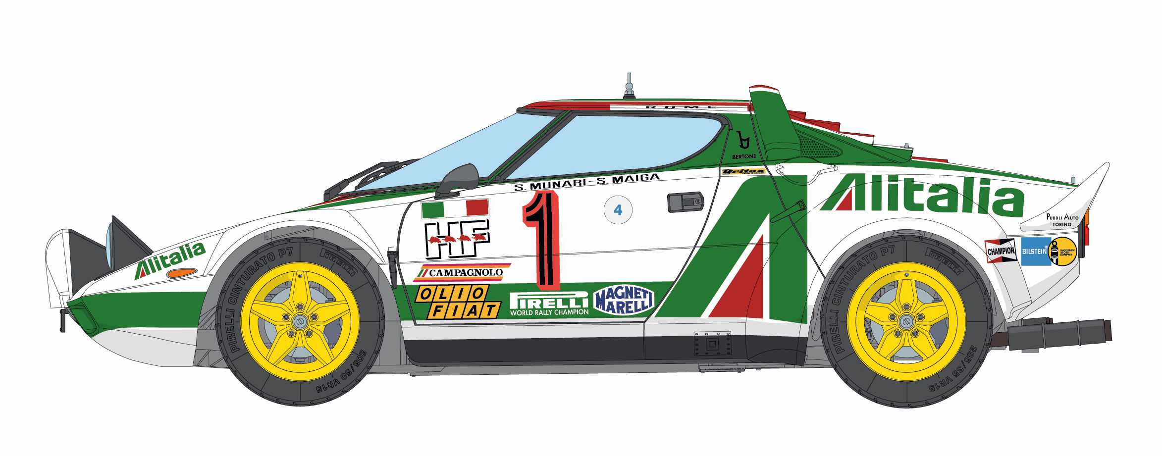 Model Kit auto 4714 - Lancia stratos HF Gr.4 (1:12)