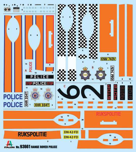 Model Kit auto 93661 - Range Rover Police (1:24)