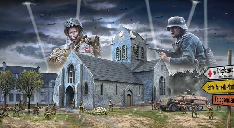 Model Kit diorama 6199 - Battle of Normandy: Saint-Mere-Église 6 June 1944 (1:72)