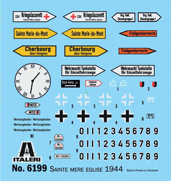 Model Kit diorama 6199 - Battle of Normandy: Saint-Mere-Église 6 June 1944 (1:72)