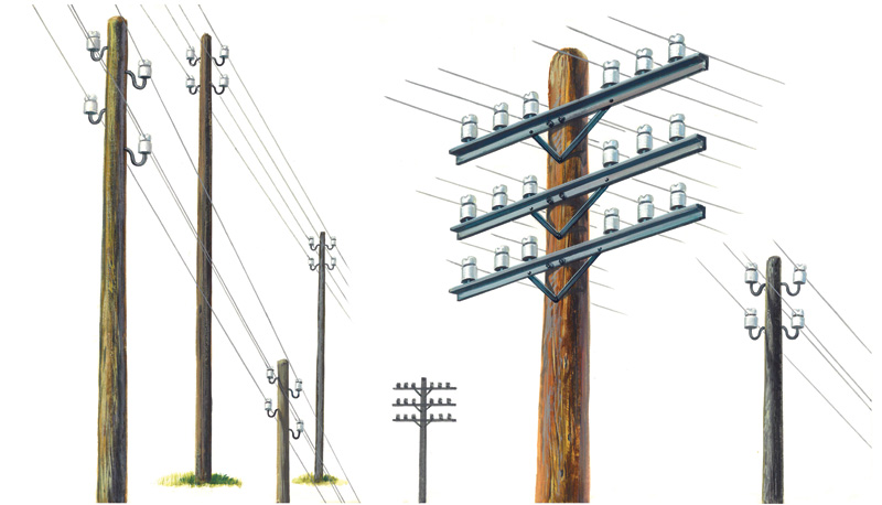 Model Kit doplňky 0404 - TELEGRAPH POLES (1:35)