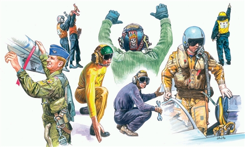 Model Kit figurky 1246 - NATO PILOTS AND GROUND CREW (1:72)