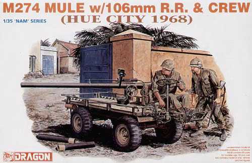 Model Kit figurky 3315 - M274 MULE w/106mm R.R. & CREW (HUE CITY 1968) (1:35)