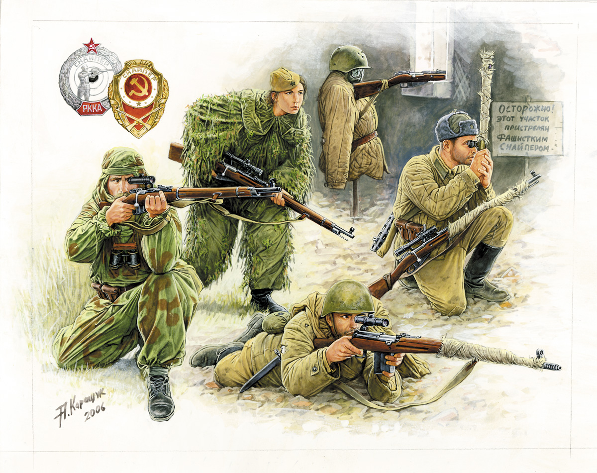 Model Kit figurky 3597 - Soviet Sniper Team (1:35)