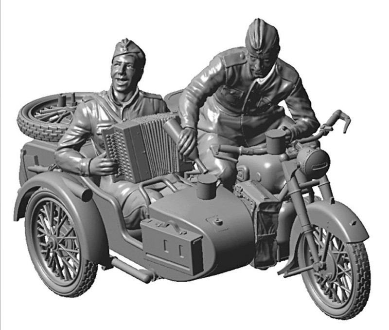 Model Kit figurky 3639 - Soviet WWII Motorcycle M-72 (1:35)