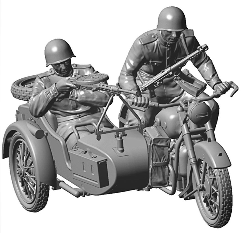 Model Kit figurky 3639 - Soviet WWII Motorcycle M-72 (1:35)
