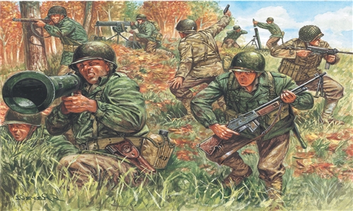 Model Kit figurky 6046 - WWII - AMERICAN INFANTRY (1:72)