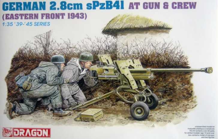 Model Kit figurky 6056 - GER.2.8cm SPZB41 AT GUN w/CREW (1:35)