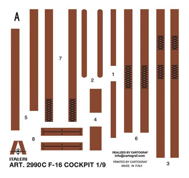 Model Kit kokpit 2990 - F-16 Cockpit (1:12)