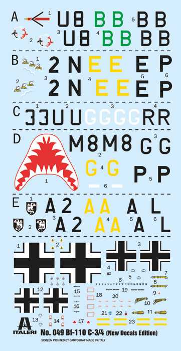 Model Kit letadlo 0049 - Bf-110 C3/C4 Zerstörer (1:72)