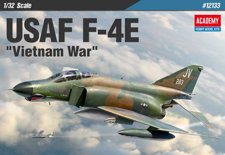 Model Kit letadlo 12133 - USAF F-4E "Vietnam War" (1:32)