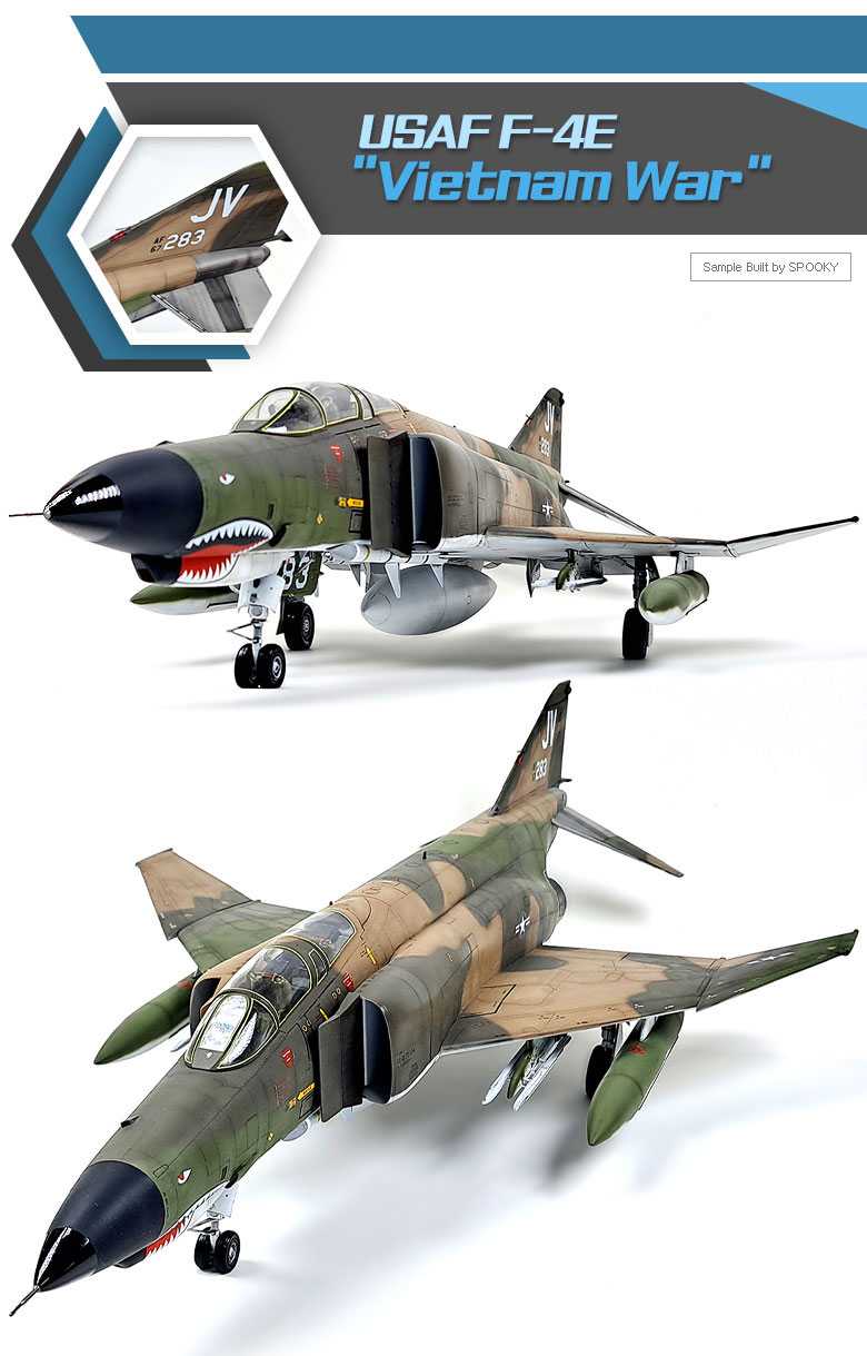Model Kit letadlo 12133 - USAF F-4E "Vietnam War" (1:32)
