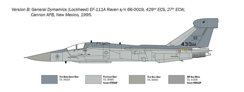 Model Kit letadlo 1235 - EF-111 A Raven (1:72)