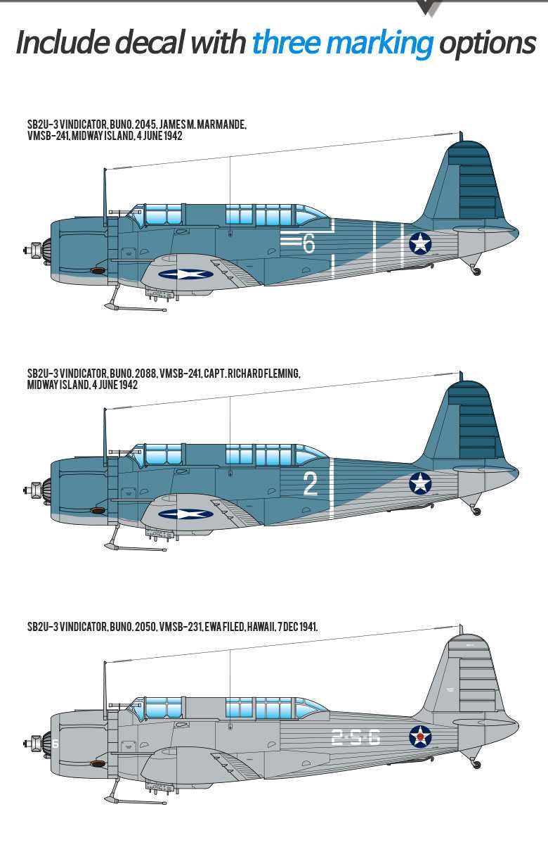 Model Kit letadlo 12350 - USN SB2U-3 "Battle of Midway" (1:48)