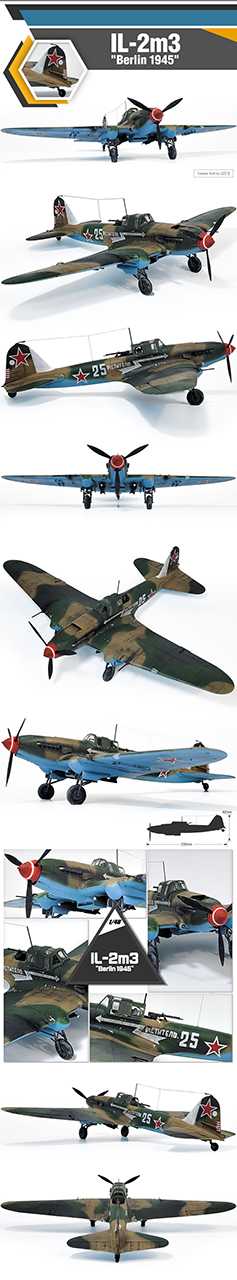 Model Kit letadlo 12357 - IL-2m3 "Berlin 1945" (1:48)