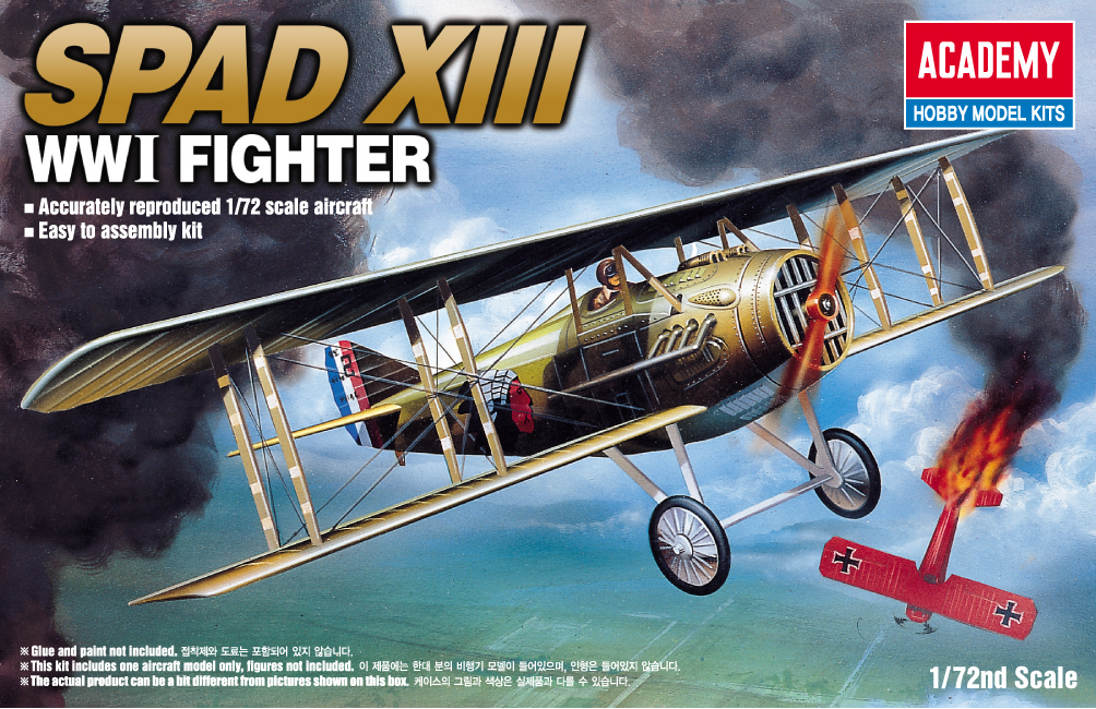 Model Kit letadlo 12446 - SPAD XIII WWI FIGHTER (1:72)