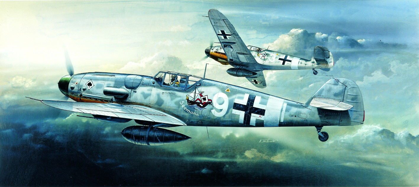 Model Kit letadlo 12467 - MESSERSCHMITT BF109G-6 (1:72)