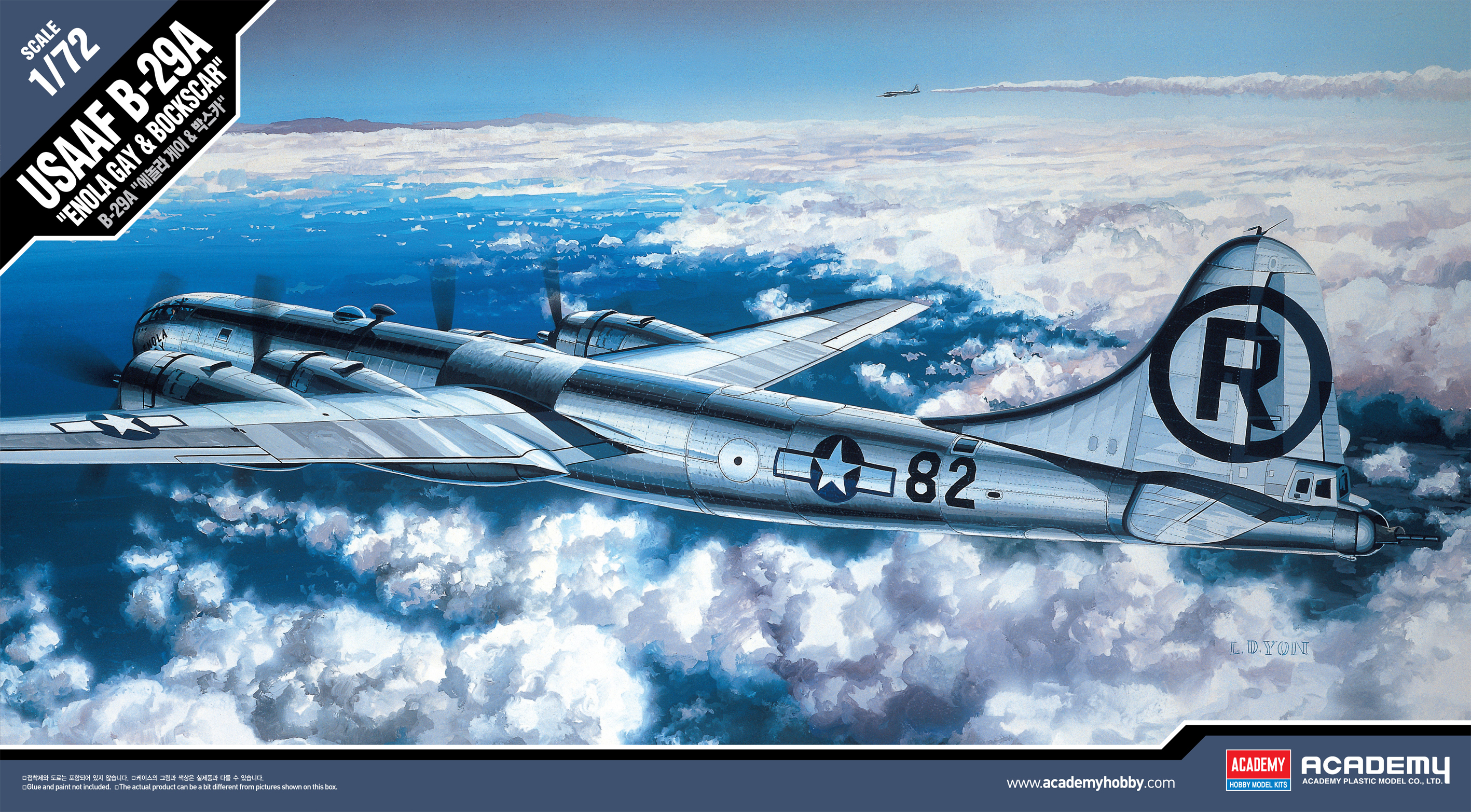Model Kit letadlo 12528 - B-29A "ENOLA GAY & BOCKSCAR" (1:72)
