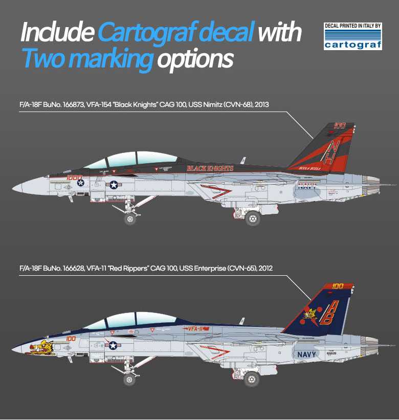 Model Kit letadlo 12577 - USN F/A-18F "VFA-154 Black Knight" (1:72)