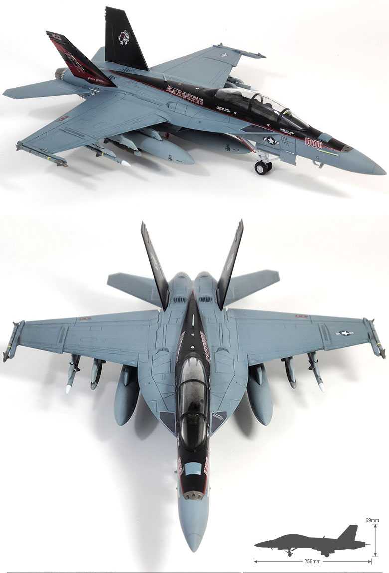 Model Kit letadlo 12577 - USN F/A-18F "VFA-154 Black Knight" (1:72)