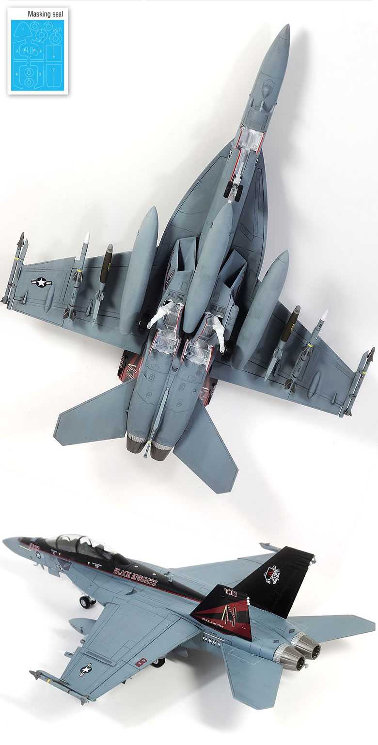 Model Kit letadlo 12577 - USN F/A-18F "VFA-154 Black Knight" (1:72)