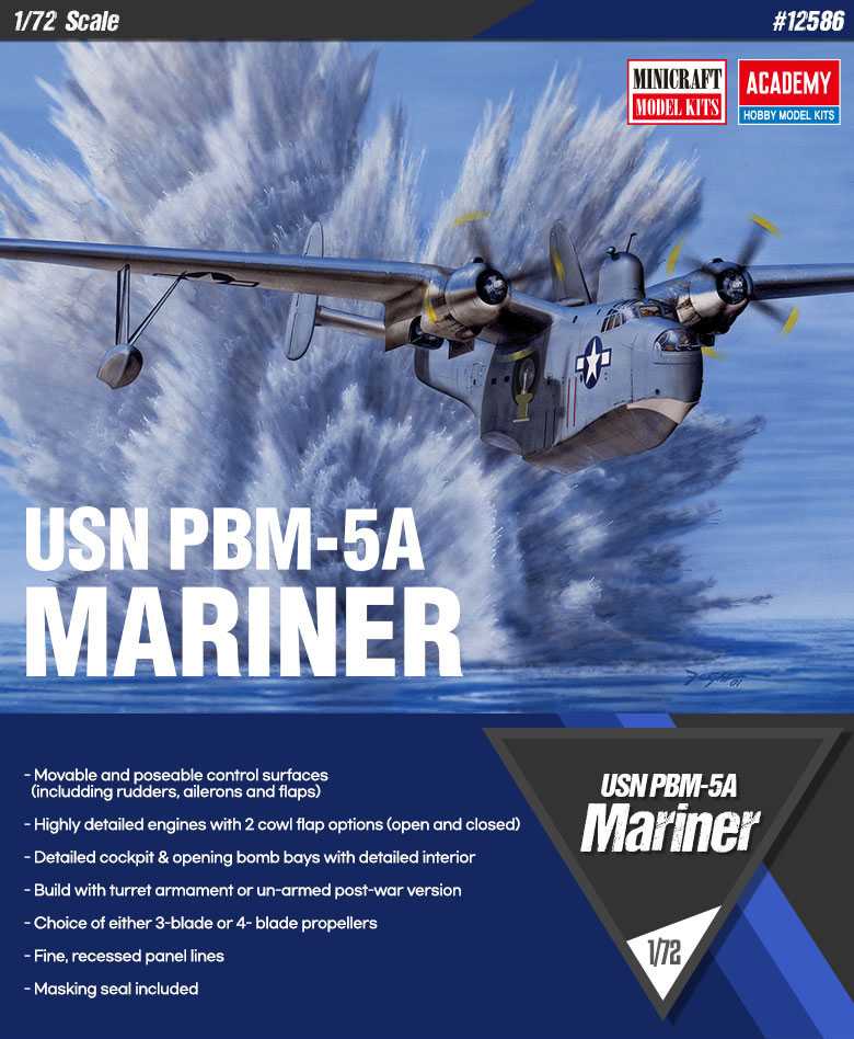 Model Kit letadlo 12586 - USN PBM-5A MARINER (1:72)