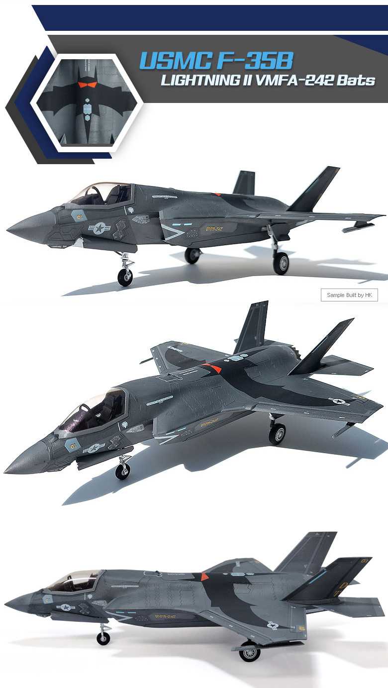 Model Kit letadlo 12592 - USMC F-35B LIGHTNING II VMFA-242 "B (1:72)