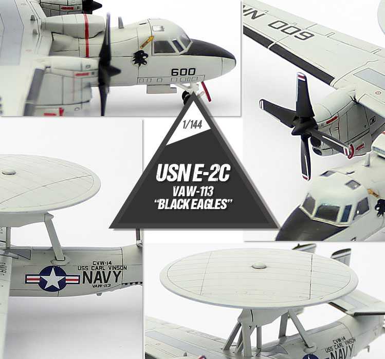 Model Kit letadlo 12623 - USN E-2C VAW-113 "BLACK EAGLES" (1:144)