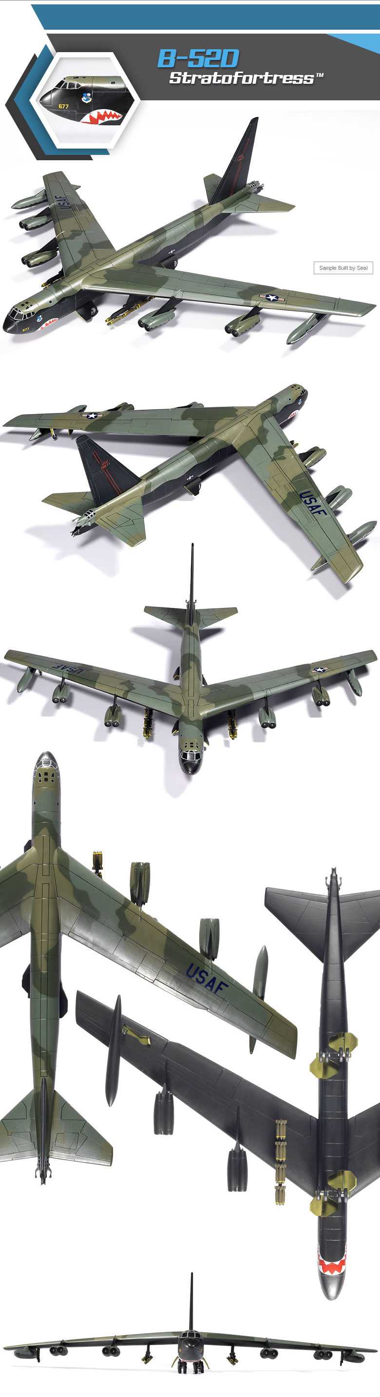 Model Kit letadlo 12632 - B-52D Stratofortress (1:144)