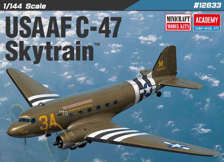 Model Kit letadlo 12633 - USAAF C-47 Skytrain (1:144)