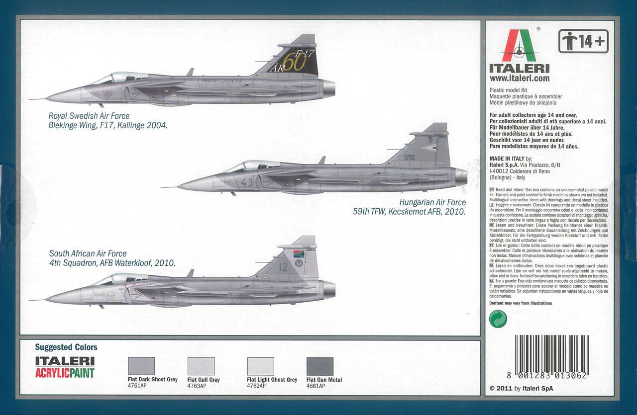 Model Kit letadlo 1306 - JAS 39 GRIPEN (1:72)