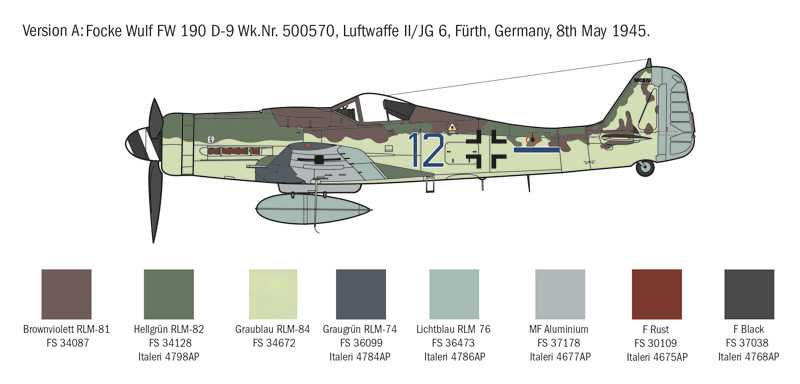 Model Kit letadlo 1312 - FOCKE WULF FW-190 D-9 (1:72)