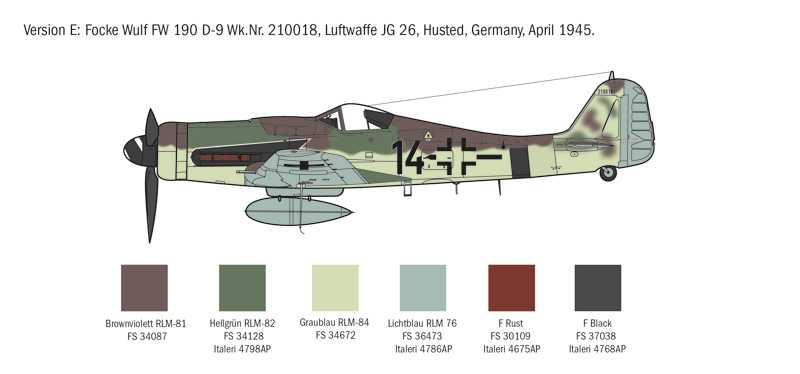 Model Kit letadlo 1312 - FOCKE WULF FW-190 D-9 (1:72)