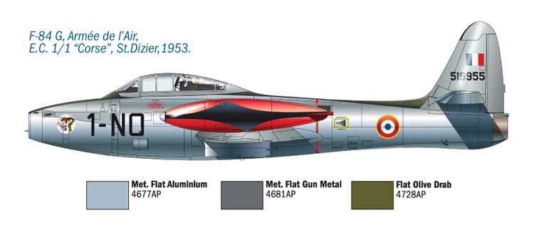 Model Kit letadlo 1321 - F/84G THUNDERJET(1:72)