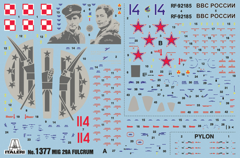 Model Kit letadlo 1377 - MIG29 "FULCRUM" (1:72)