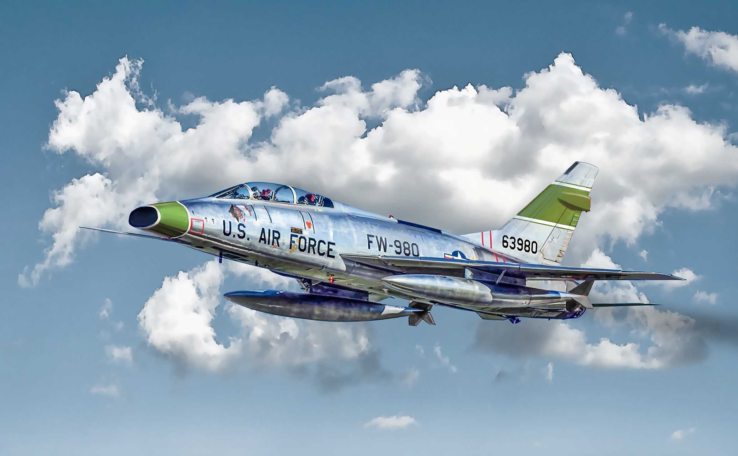 Model Kit letadlo 1398 - F-100F SUPER SABRE (1:72)