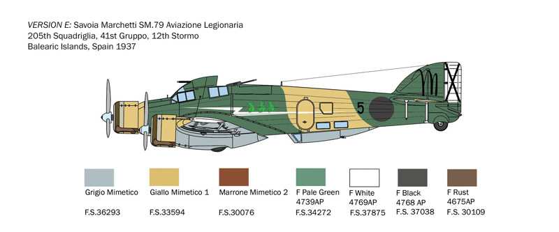 Model Kit letadlo 1412 - SM-79 Sparviero Bomber edition (1:72)