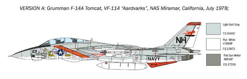 Model Kit letadlo 1414 - F-14A Tomcat (1:72)