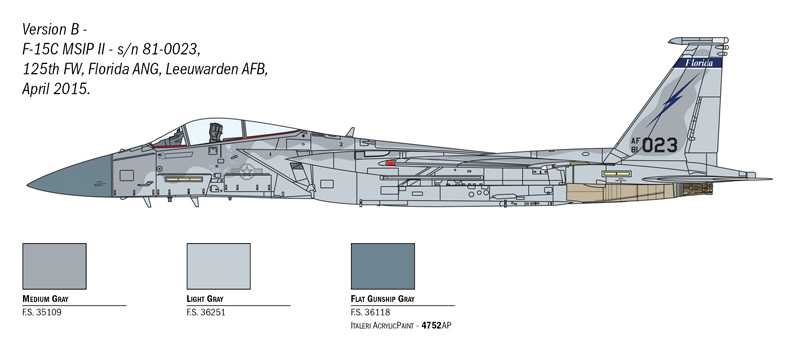 Model Kit letadlo 1415 - F-15C Eagle (1:72)