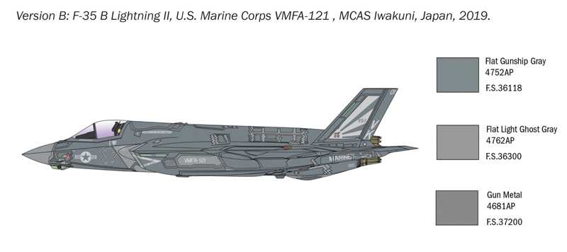Model Kit letadlo 1425 - F-35 B Lightning II STOVL version (1:72)