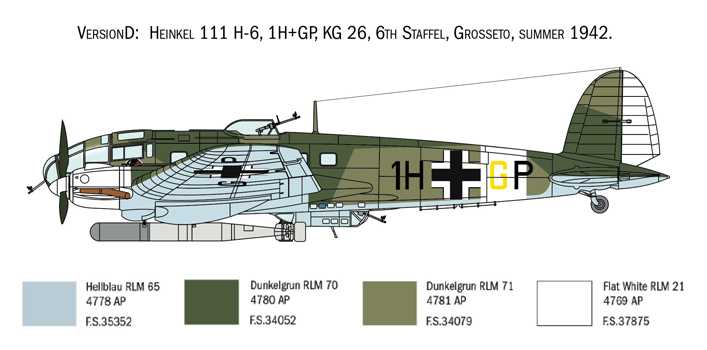 Model Kit letadlo 1436 - HEINKEL HE111H (1:72)