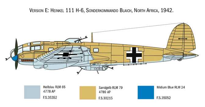 Model Kit letadlo 1436 - HEINKEL HE111H (1:72)
