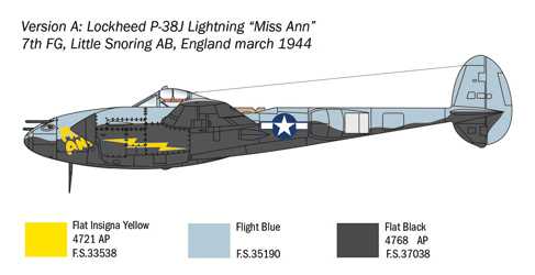 Model Kit letadlo 1446 - P-38J "Lightning" (1:72)