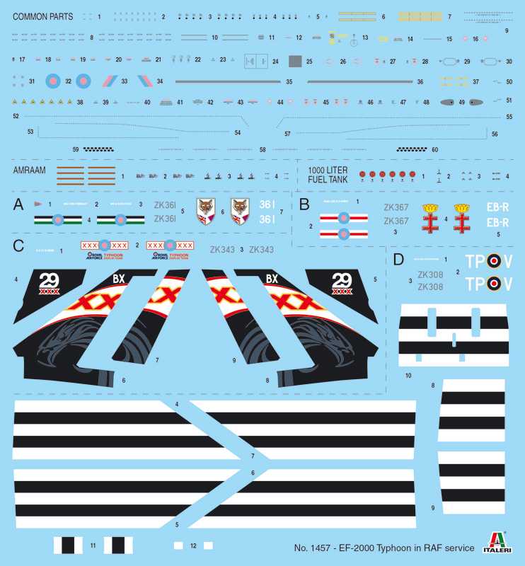 Model Kit letadlo 1457 - Eurofighter Typhoon EF-2000 "In R.A.F. Service" (1:72)