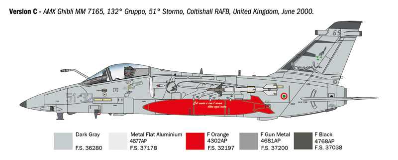 Model Kit letadlo 1460 - AMX Ghibli (1:72)