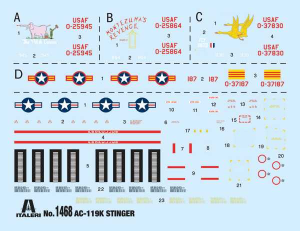 Model Kit letadlo 1468 - C-119K Stinger (1:72)
