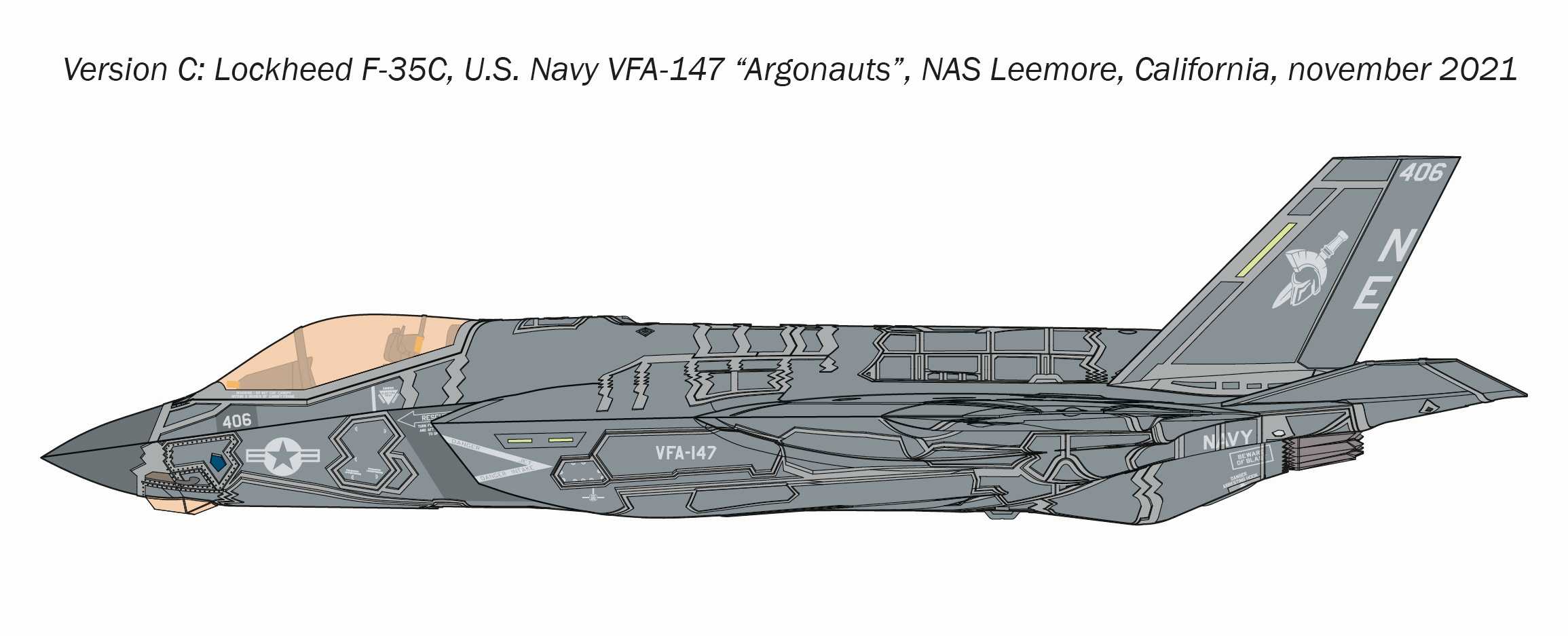 Model Kit letadlo 1469 - F-35C Lightning II (1:72)