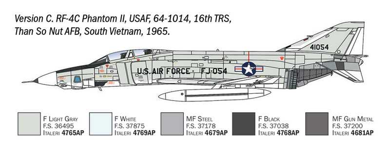 Model Kit letadlo 1477 - RF-4 C/E Phantom II (1:72)