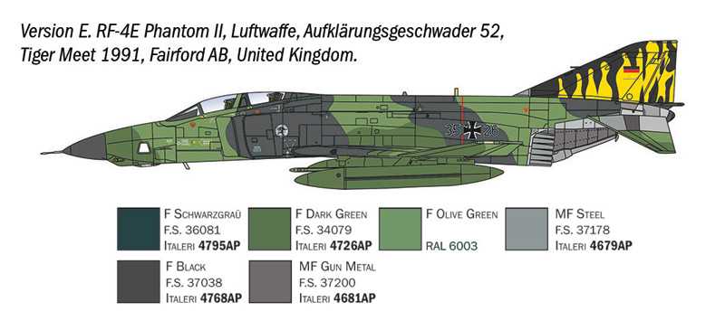 Model Kit letadlo 1477 - RF-4 C/E Phantom II (1:72)